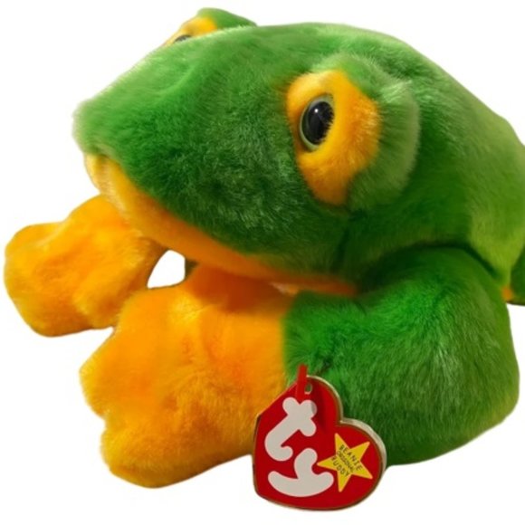 Ty Other - TY Smoochy Buddy Green Frog Stuffed Animal